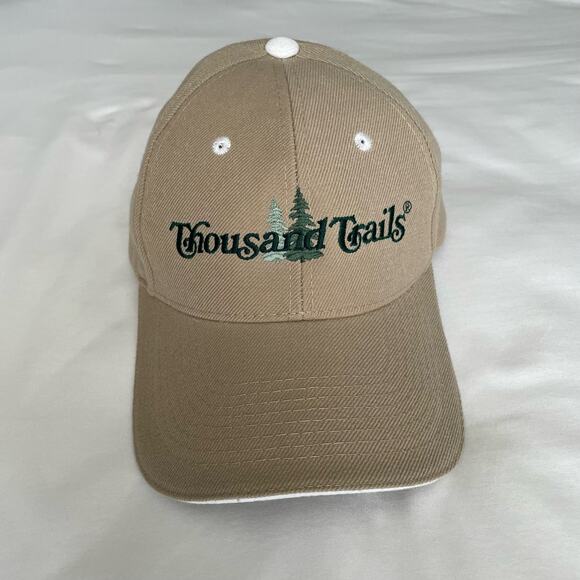 Thousand Trails Mens Brown Camping Hat One Size Adjustable Baseball Cap Outdoors - Picture 2 of 5